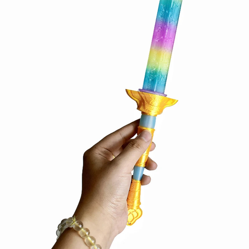 Colorful LED Sword Cosplay Prop for Women Halloween Carnival Roleplay