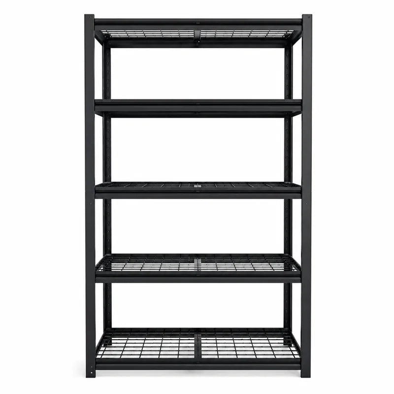 Heavy Duty Garage Shelving Units - Adjustable Wire Storage Racks, 385 LBS Per Shelf, Black, 35.4 x 15.7 x 72 Inches