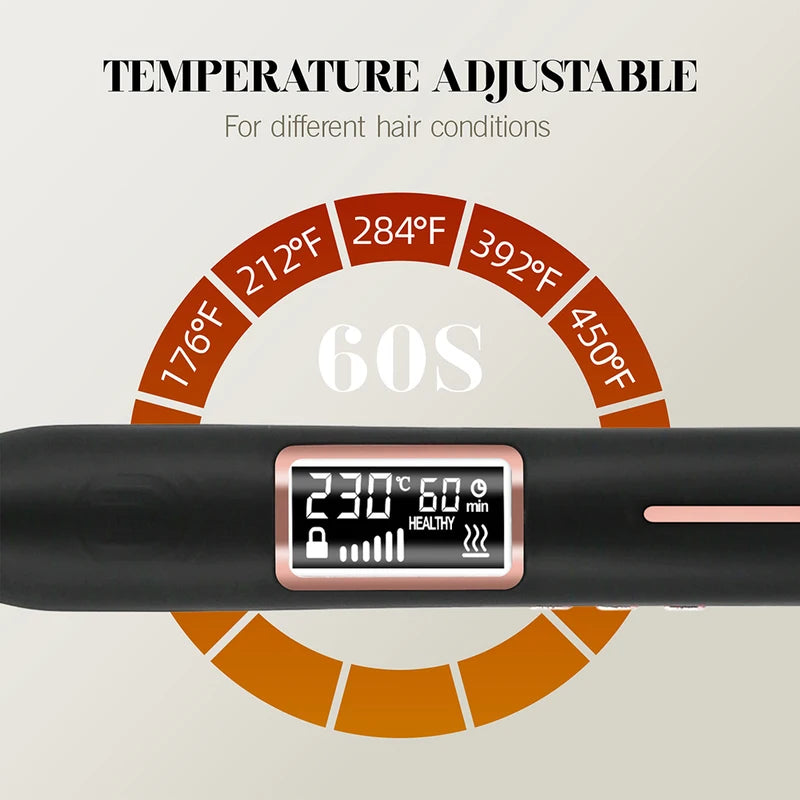 Mini Hair Straightener Curler Titanium Flat Iron for Short Hair Beard Styling