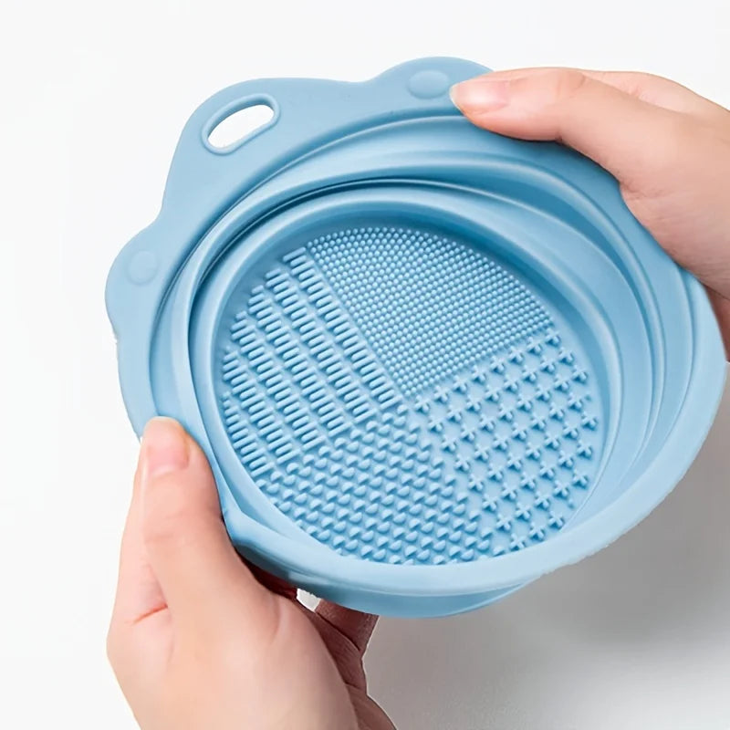 Makeup Brush Cleaner Bowl Set - Wet & Dry Cosmetic Tool Cleaning Kit