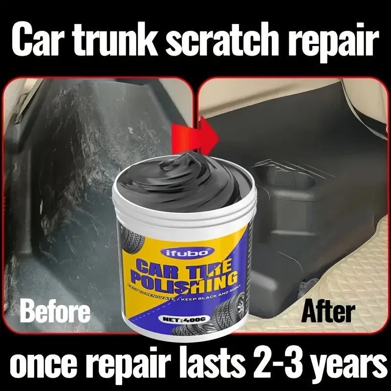 Car Plastic Repair Wax - Scratch Remover, Tire Shine & Interior Protectant