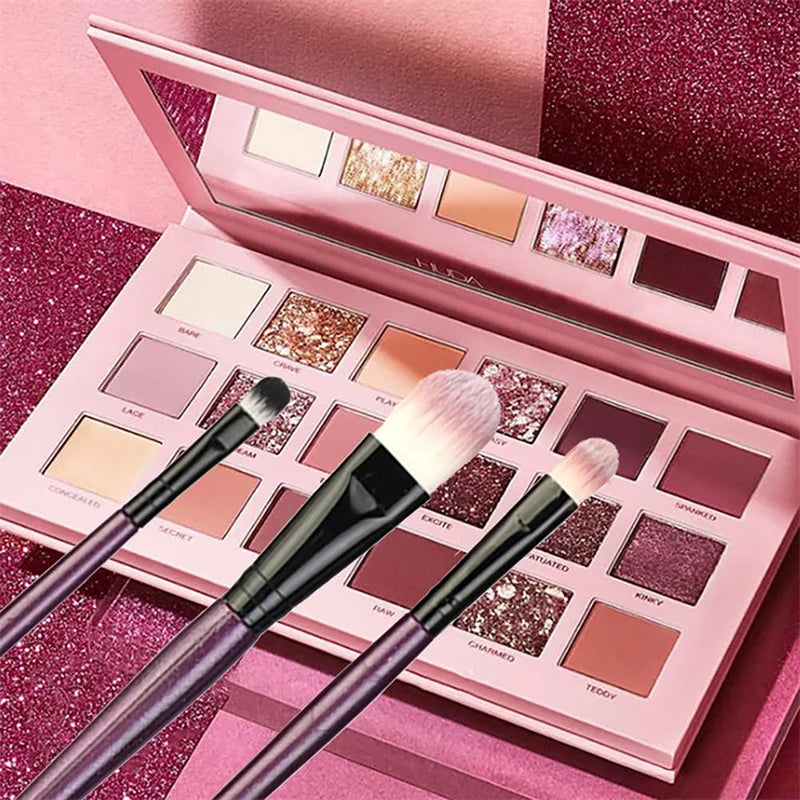20-Piece Makeup Brush Set with Eyeliner, Blending & Foundation Brushes