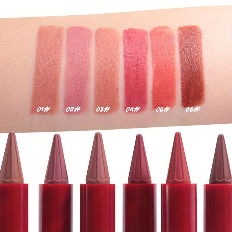 Lip Liner Kit - Long Lasting Color for Daily & Party Looks, 6 Pieces