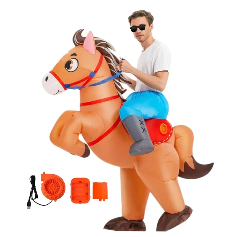 Inflatable Horse Costume for Adults and Kids - Hilarious Party Cosplay