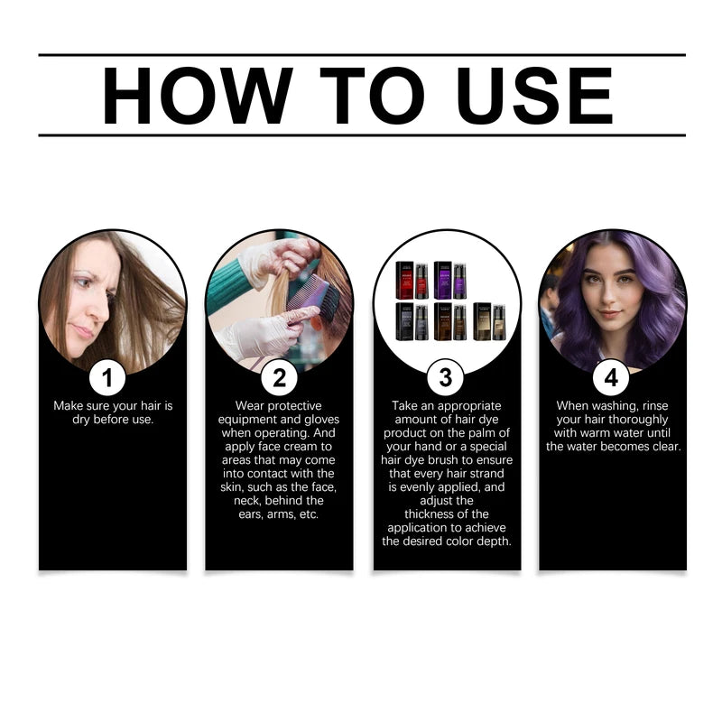 Multi Color Hair Dyeing Shampoo - Nourishing, Easy to Use, Lasting Hair Color