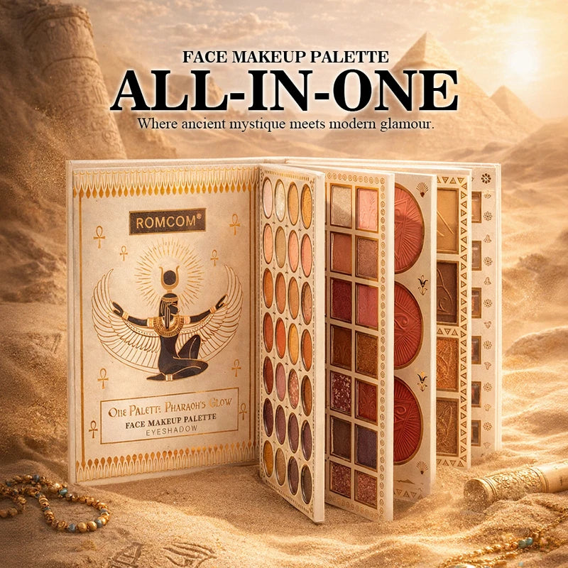 All-in-One Makeup Book Set with Eye Shadow, Blush, Lip Gloss, Mascara & Makeup Bag