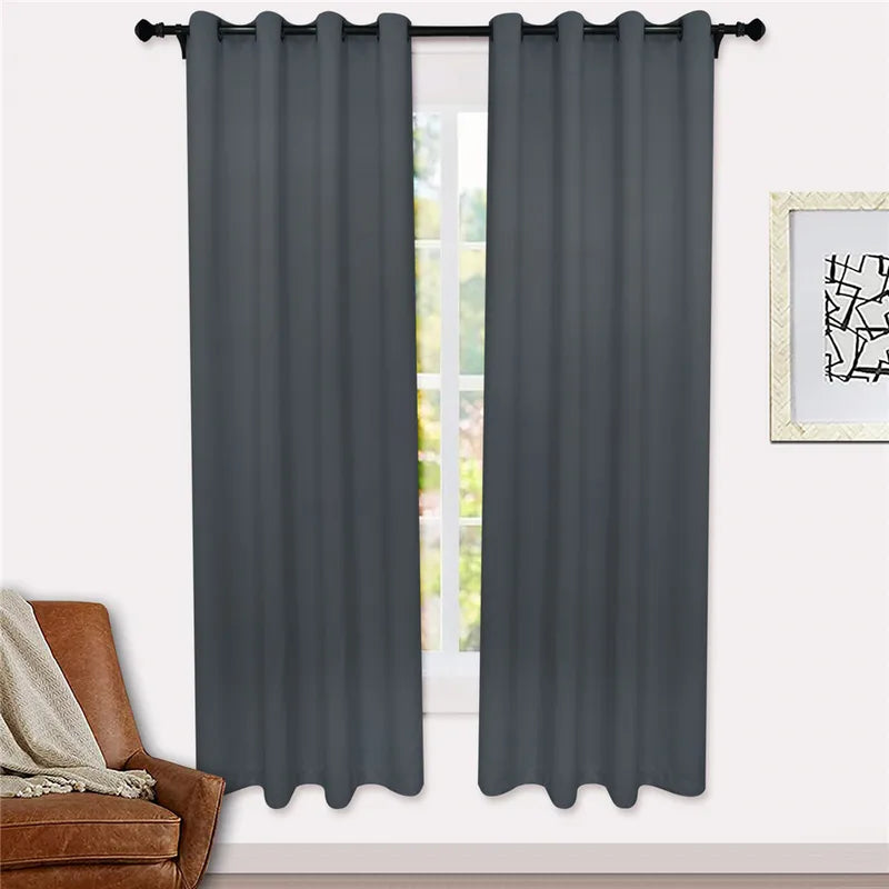 Blackout Curtains for Living Room & Bedroom, 3-Layer Insulated Thick Window Drapes