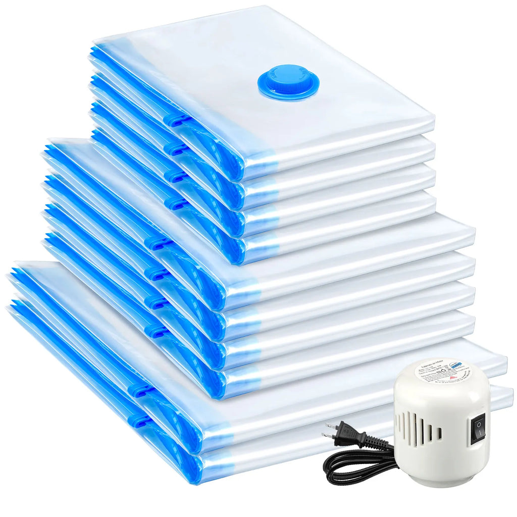 Vacuum Storage Bags with Electric Pump - Space Saving, Multiple Sizes