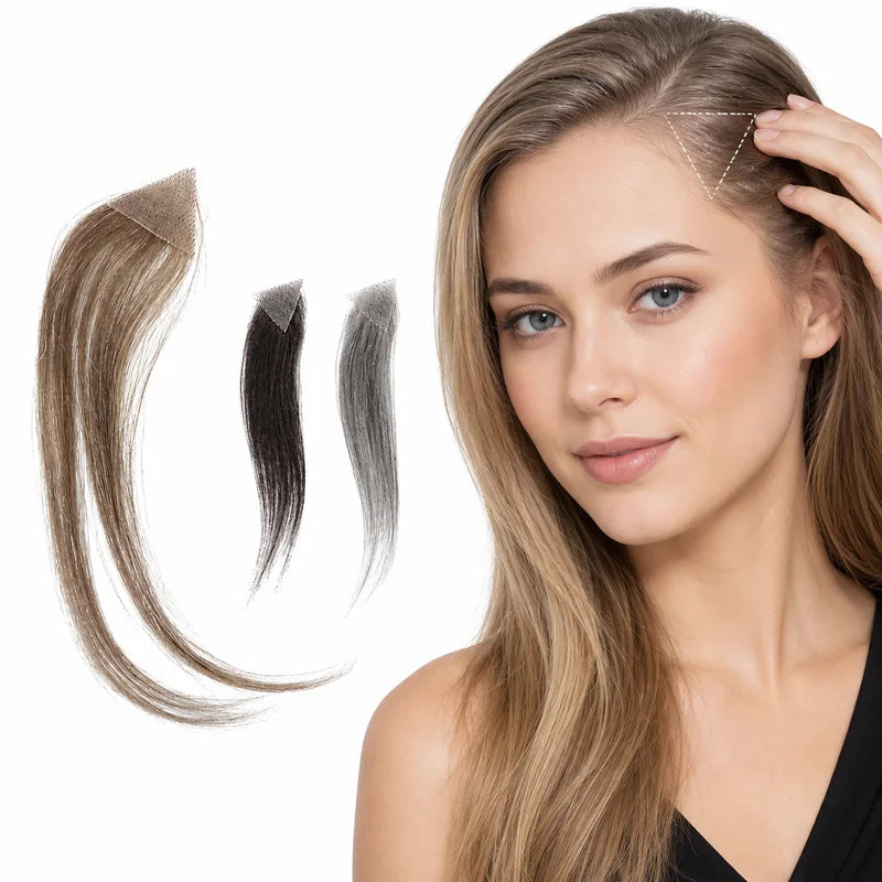 Invisible Triangle Mesh Hairpiece for Women, Lightweight Hair Topper