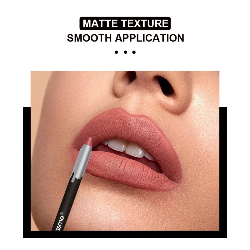 Matte Lip Liner Set - 12 Assorted Long-Lasting Lipstick Pencils Gift Set
