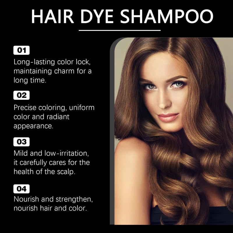 Multi Color Hair Dyeing Shampoo - Nourishing, Easy to Use, Lasting Hair Color