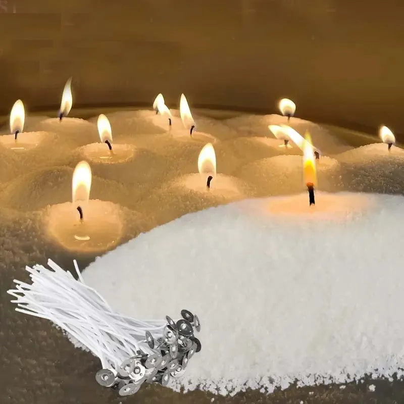 Pearl Candle Kit with 20 Wicks for Candle Making Wedding Party Sand Wax