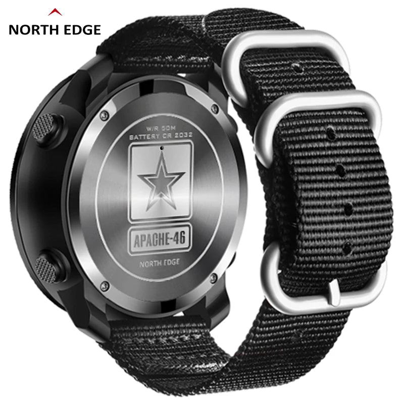 Men's Digital Sports Watch with Altimeter Barometer Compass WR50M Outdoor Fitness