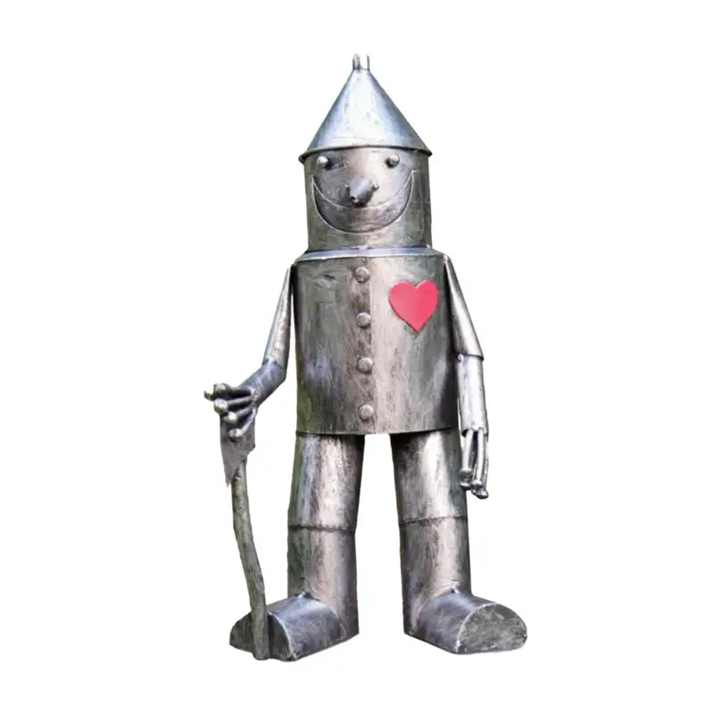 Whimsical Tin Man Garden Statue - Outdoor Yard Decor & Lawn Ornament