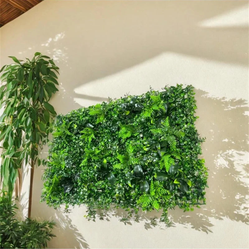 Artificial Plant Wall Panel UV-Resistant Greenery Privacy Fence Indoor Outdoor