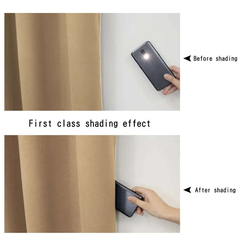 Blackout Curtains for Living Room & Bedroom, 3-Layer Insulated Thick Window Drapes