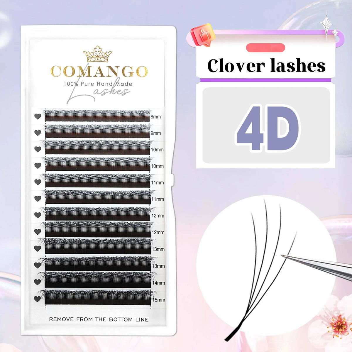 False Eyelashes 4D Hand Woven W Style Russian Volume Eyelash Extensions