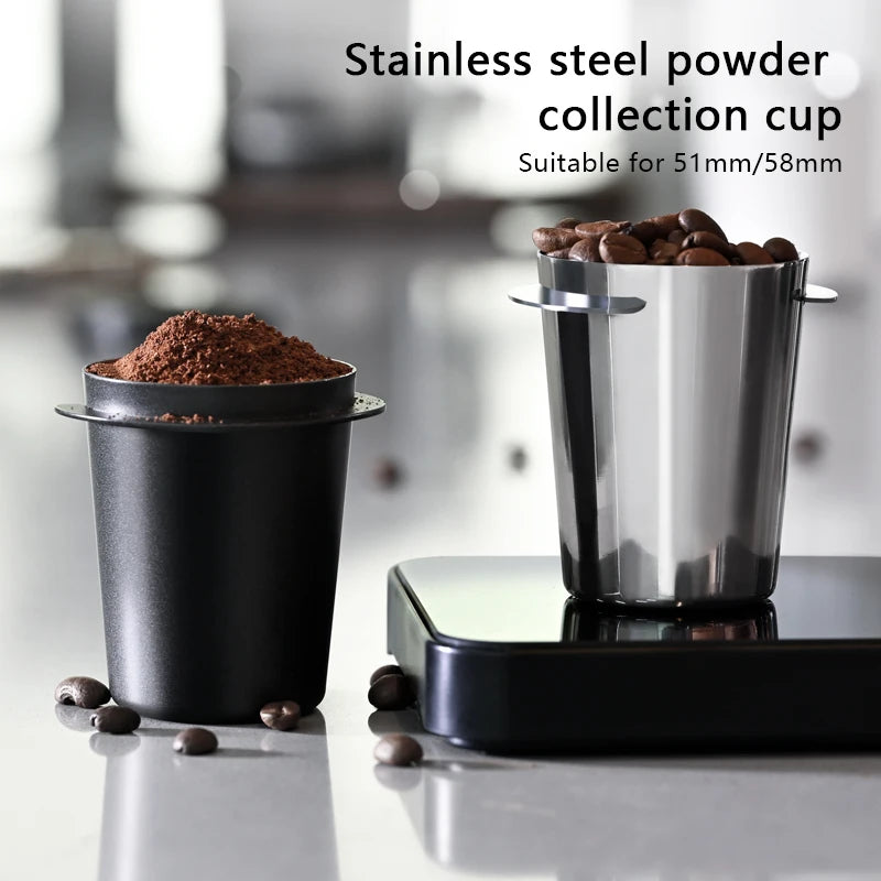 Stainless Steel Coffee Dosing Cup for Espresso Machines - 51/58/53mm Drop Sniffing Mug