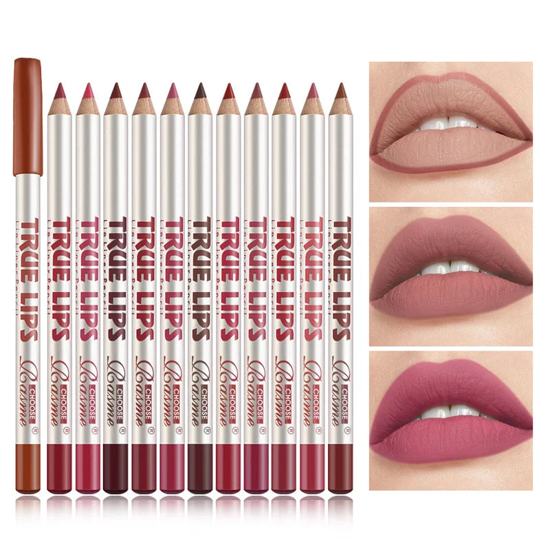 Long-Lasting Lipstick Set with Lip Liner & Matte Lip Gloss for Women