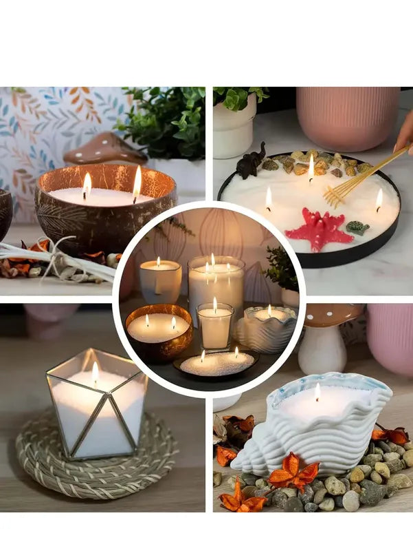 Pearl Candle Making Kit with Sand Wax and Wicks - 200g Wedding & Party Candles