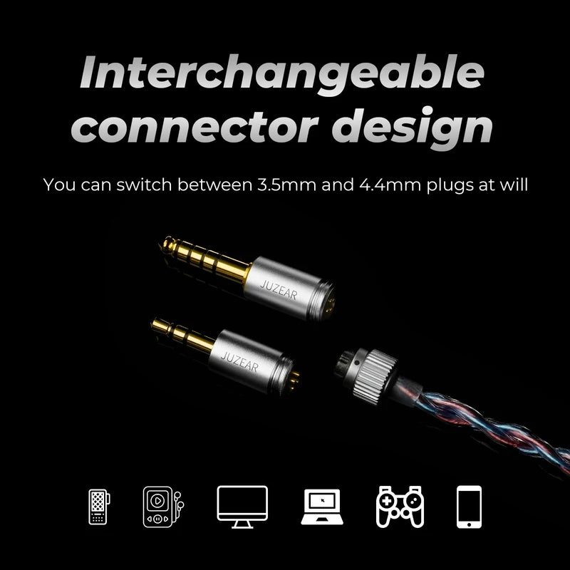 Hybrid In-Ear Earphones with Detachable Cables - HiFi Sound, 3BA + 1DD
