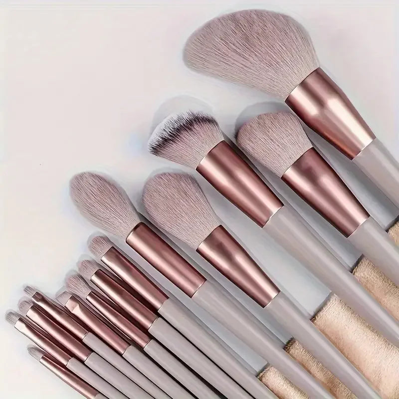 Premium Makeup Brush Set for Face and Eye Makeup - 8-13 Pcs with Colorful Handles