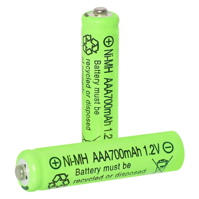 Rechargeable 1.2V AAA Ni-MH Batteries 700mAh for Remote Controls, Toys, Solar Lights
