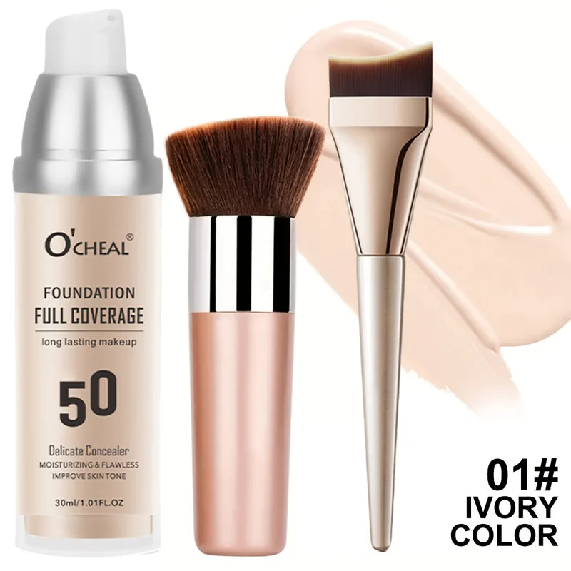 Moisturizing Mineral Powder Foundation Spray Gun Set for DIY Makeup - Concealer & Face Perfector