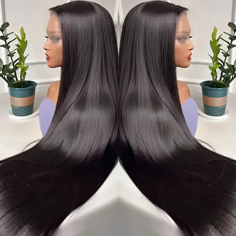 Bone Straight Human Hair Wigs HD Lace Frontal & Closure Glueless 16-24 Inch