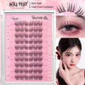 60 Clusters of Natural Cross & Voluminous False Eyelashes - Segmented & Glue-Free