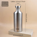 Large Capacity Stainless Steel Water Bottle 2000ml for Sports & Camping