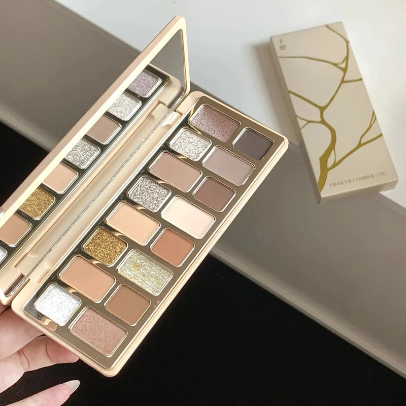 16 Color Eyeshadow Palette with Shimmer Matte Waterproof Long Lasting Vegan Cruelty-Free for Festival Travel Makeup