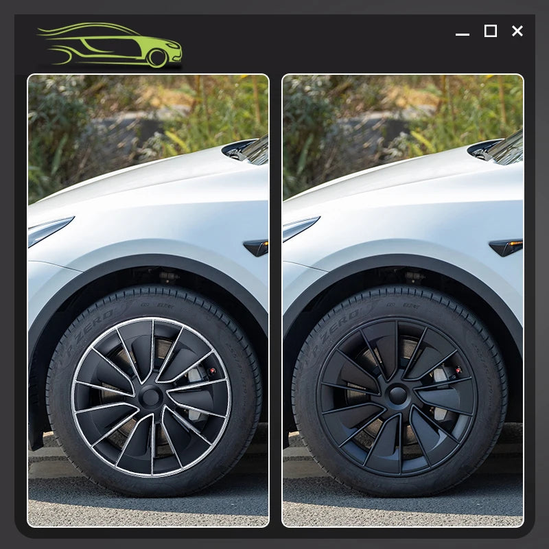 4PCS 19 Inch Tesla Model Y Wheel Hubcaps Full Rim Cover Performance Accessories