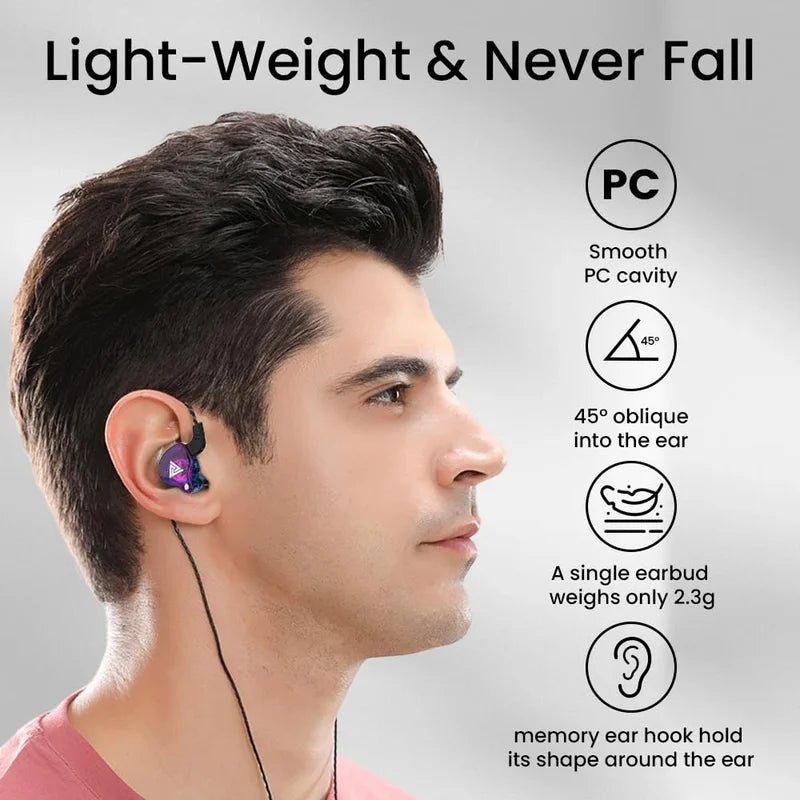 AK6 Gaming Earbuds with Mic in-Ear Headphones Stereo Bass Noise Canceling Sport Earphones