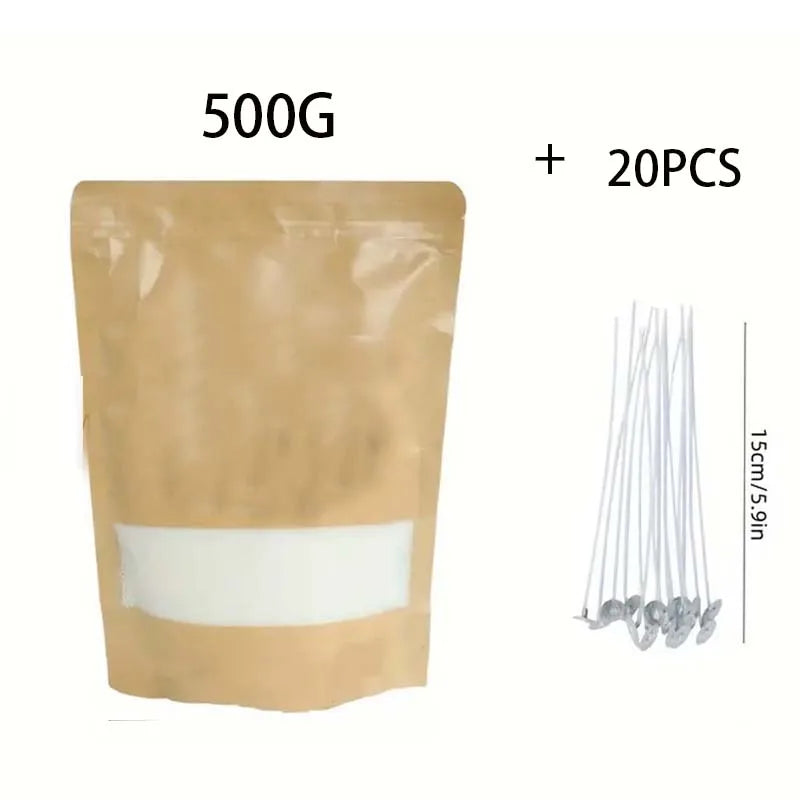 Pearl Candle Kit with 20 Wicks for Candle Making Wedding Party Sand Wax