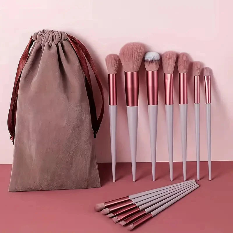 Premium Makeup Brush Set for Face and Eye Makeup - 8-13 Pcs with Colorful Handles