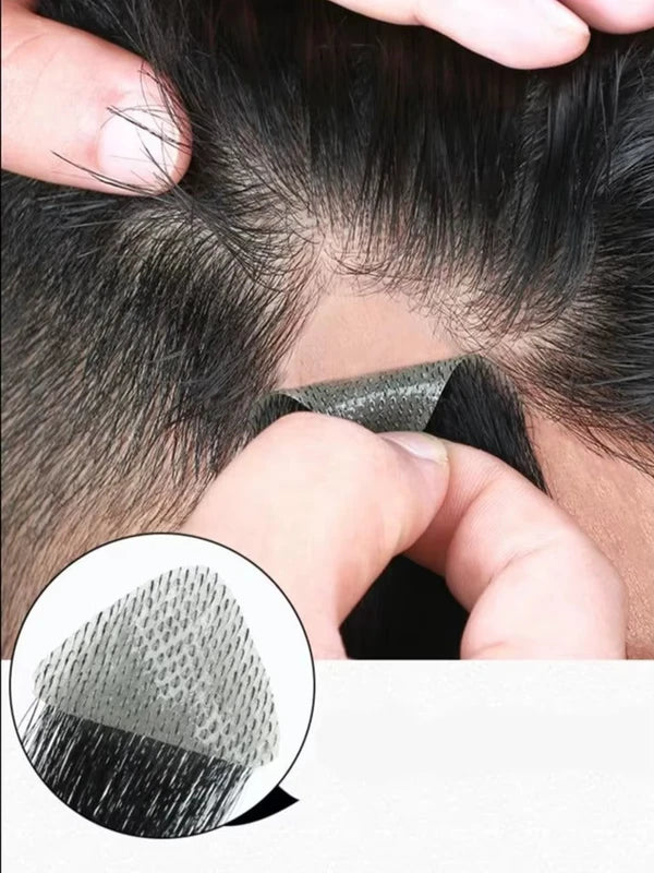 Invisible Hair Topper for Small Thinning Areas - Triangular PU Base, Human Hair, Discreet Cover for Hair Loss
