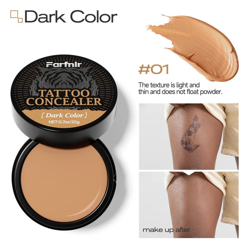 Tattoo Concealer Cream Waterproof Sweatproof Skin-Friendly Makeup - 2 Colors