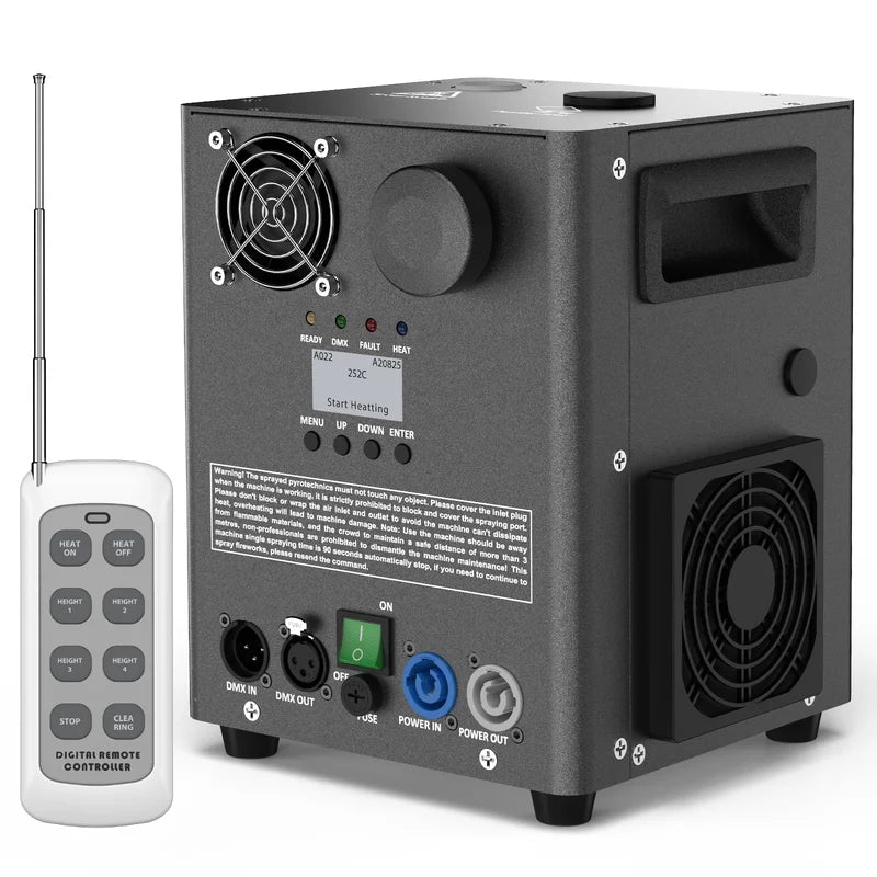 800W Cold Spark Machine for Stage Effects DMX & Wireless Control