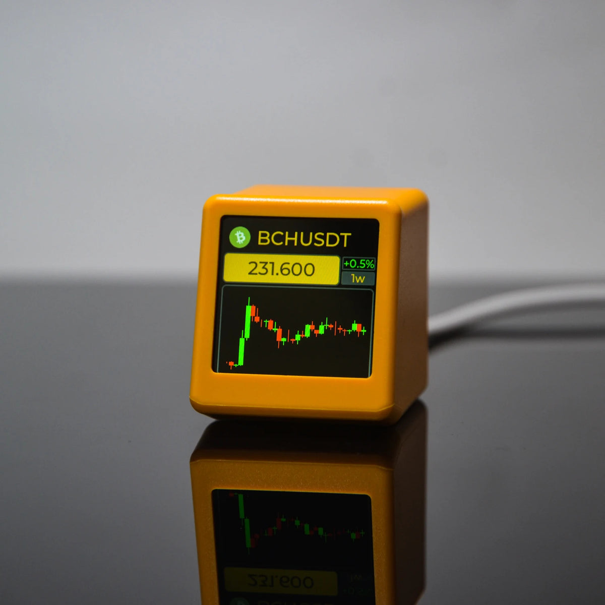 Cryptocurrency & Stock Price Ticker with Weather & Time Display - Multi-Color
