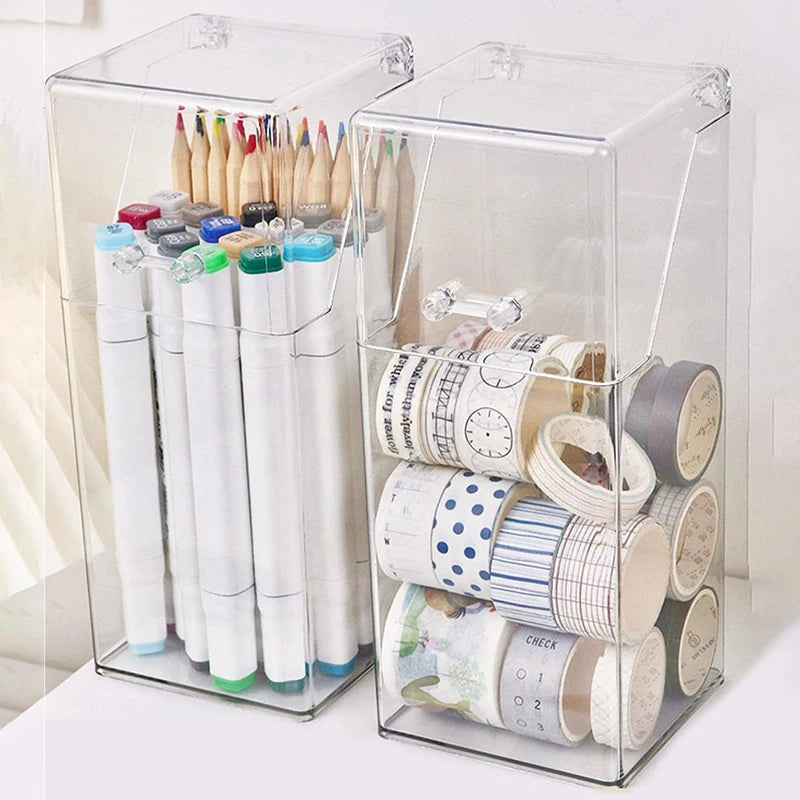 Transparent Makeup Brush Storage Box - Durable, Waterproof, Practical Organizer