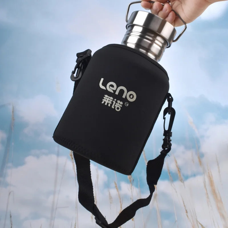 Large Capacity Stainless Steel Water Bottle 2000ml for Sports & Camping