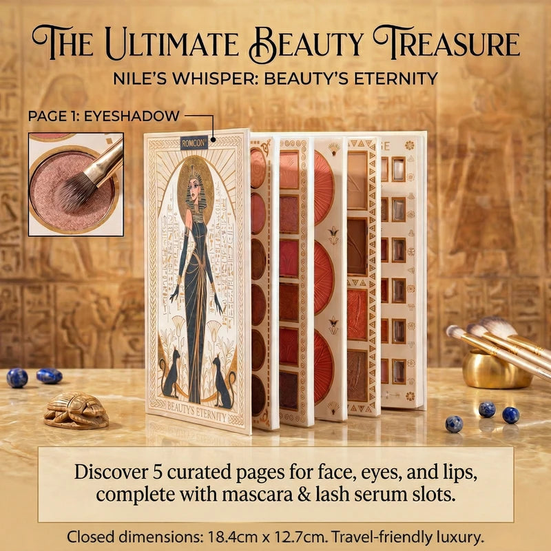 All-in-One Makeup Book Set with Eye Shadow, Blush, Lip Gloss, Mascara & Makeup Bag