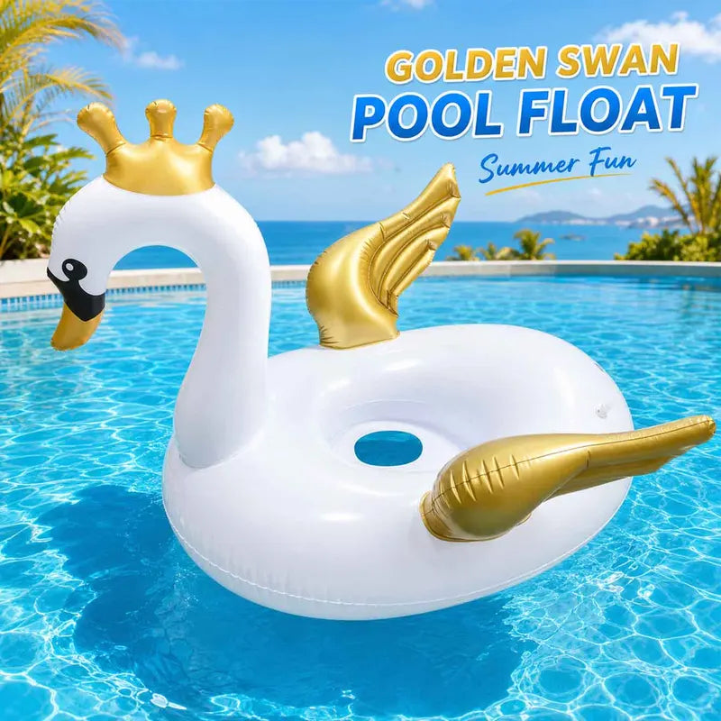 Inflatable Pool Float with Colorful Pattern, Beach & Swim Party Toy, Summer Water Float Ring