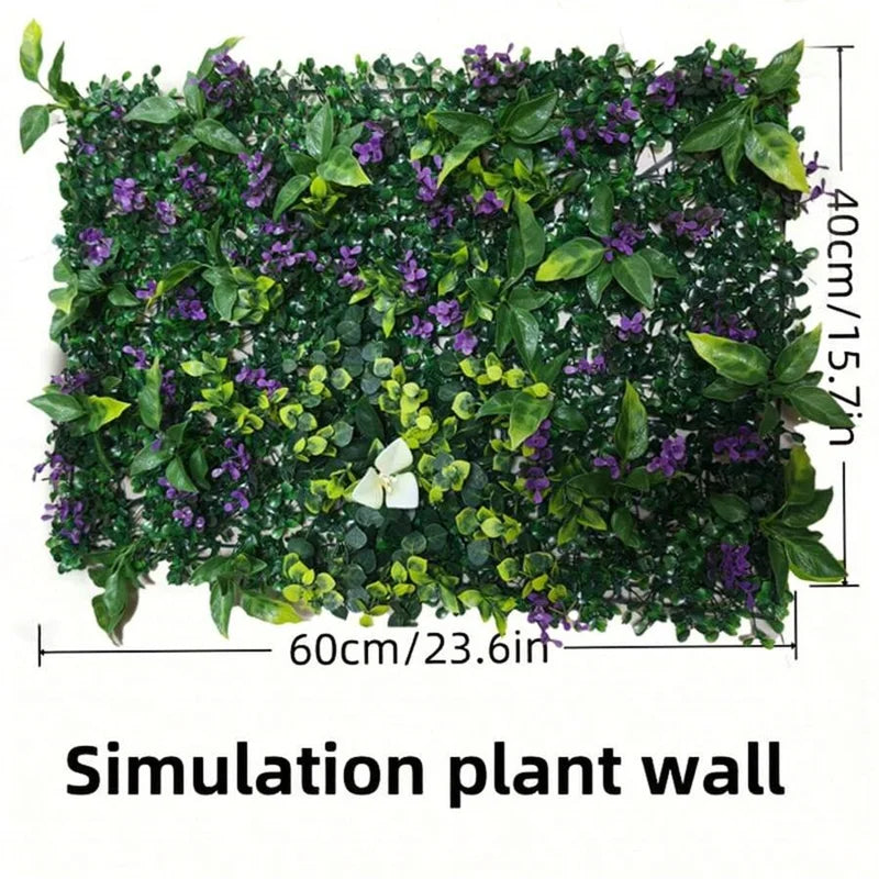 Hanging Plant Wall Panel with Greenery and Flowers for Indoor Outdoor Decor