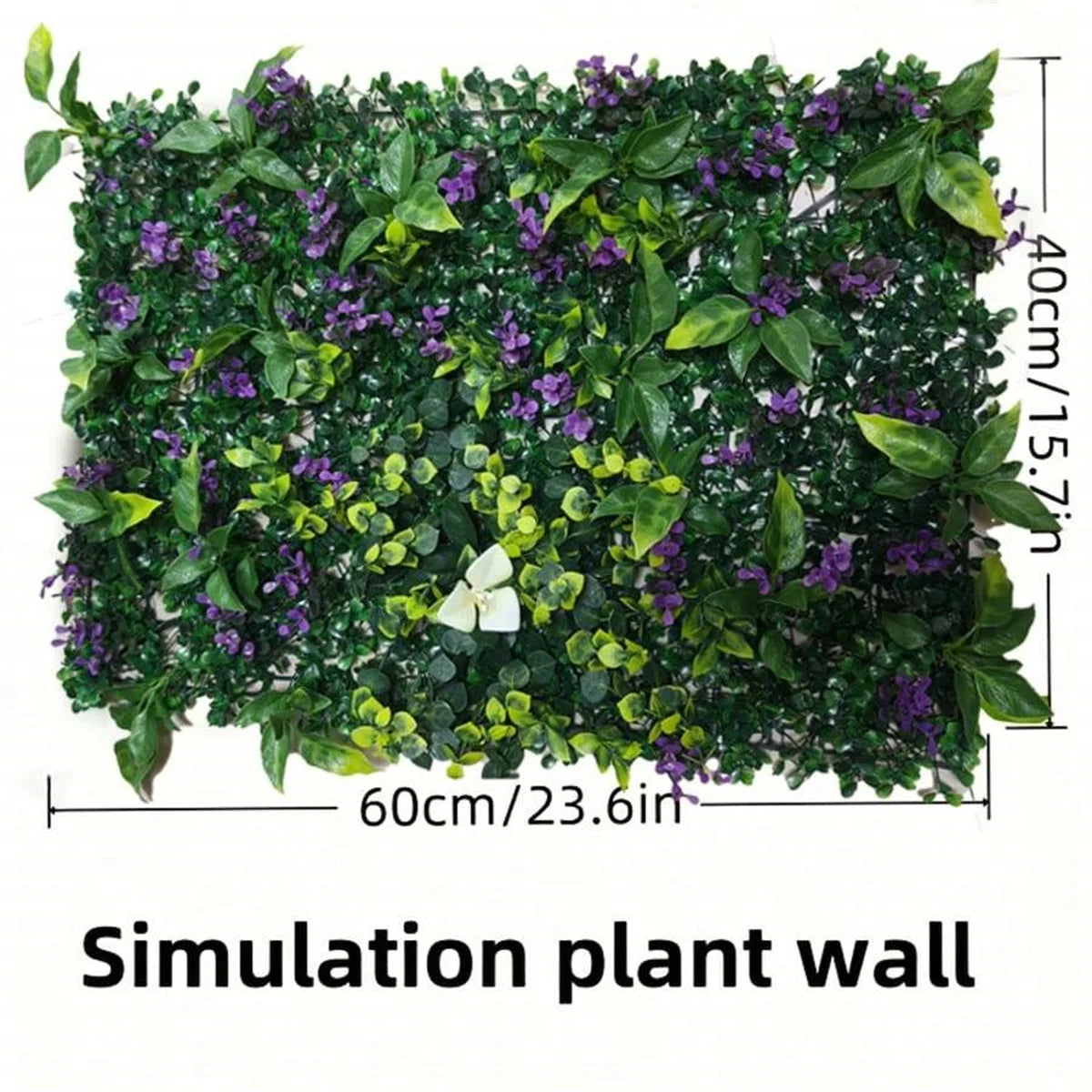 Hanging Plant Wall Panel with Greenery and Flowers for Indoor Outdoor Decor