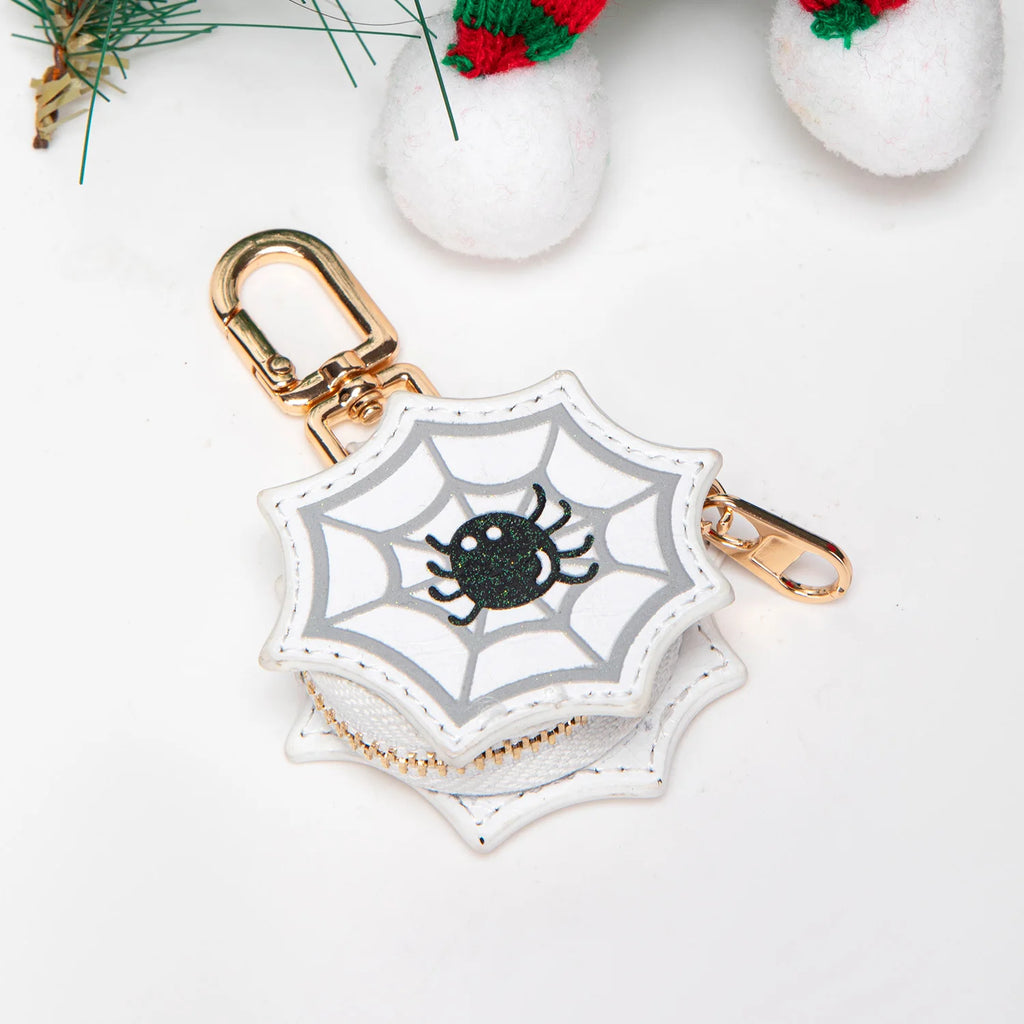Halloween Coin Purse Keychain Mini Wallet with Pumpkin Design - New Money Pouch