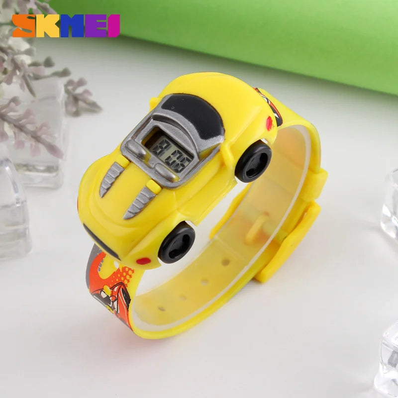 Colorful Children's Cartoon Car Mode Digital Watch - Boys & Girls Sport Wristwatch
