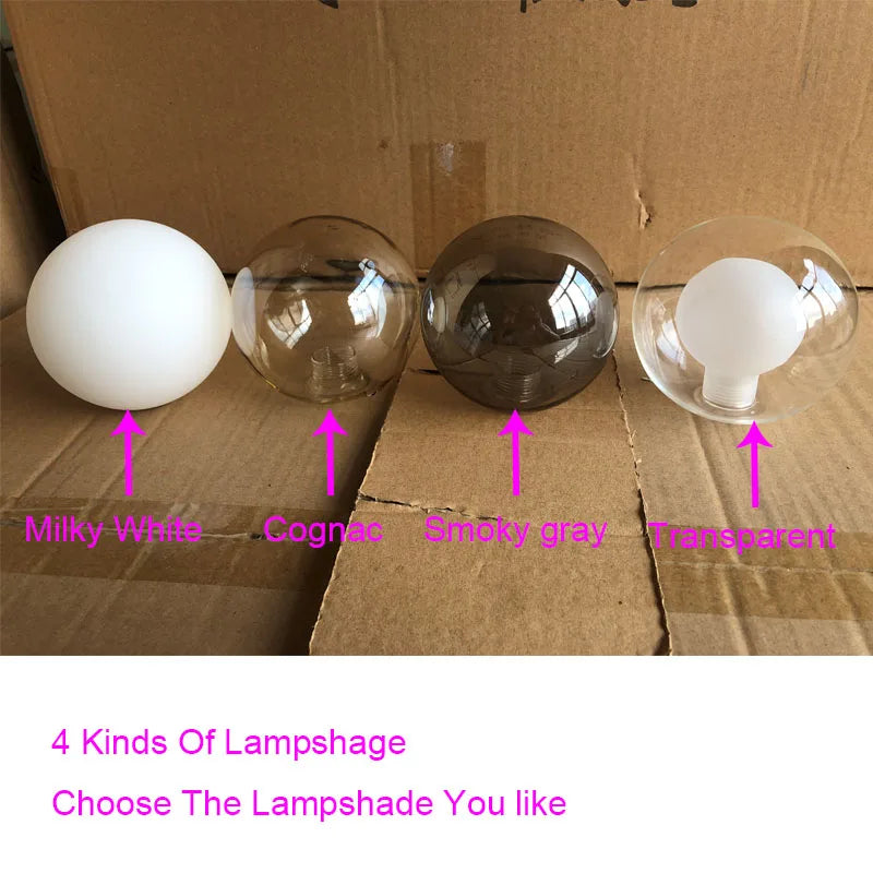 Nordic Modern LED Pendant Light Gold Glass Ball 11 Heads Hanging Lamp for Kitchen & Living Room