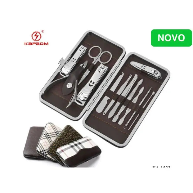 12-Piece Manicure Nail Cutter Kit with Stainless Steel Tools & Case